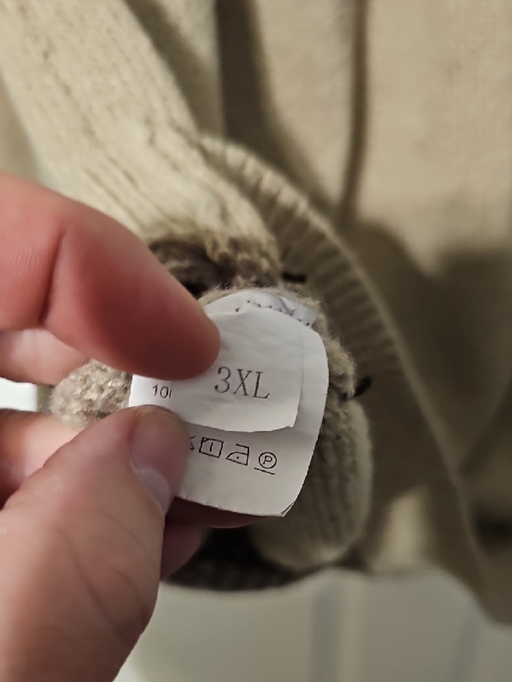 Beige Patterned Yoke Sweater - Women - Picture 2 of 7